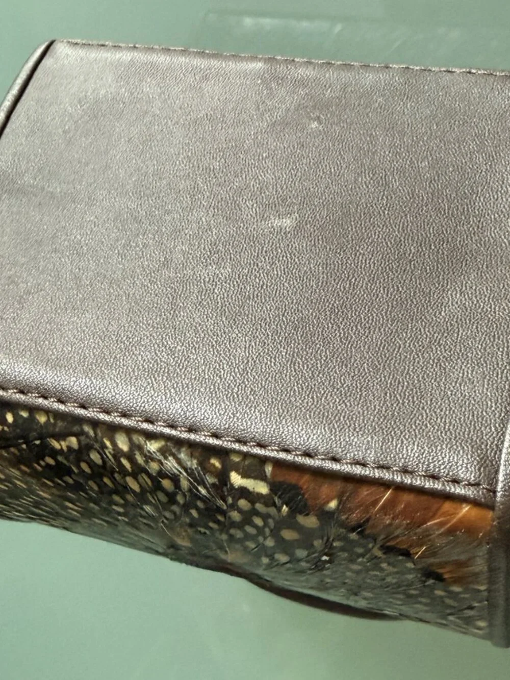 Comeco Clatch Women's Peacock Feather Purse Evening clutch - Picture 6 of 7